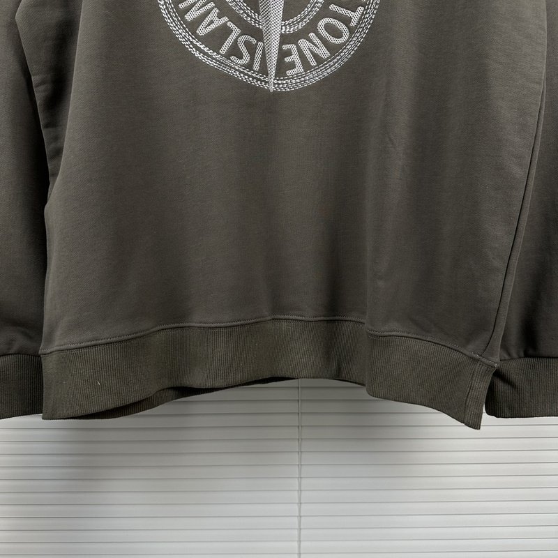 Свитшот Stone Island With An Embroidered Large Logo "Brown/Gray" фото № 2