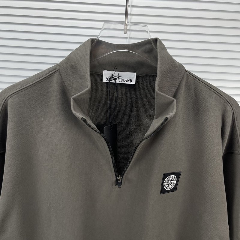 Свитшот Stone Island With Logo - Patch ZIP "Gray" фото № 6