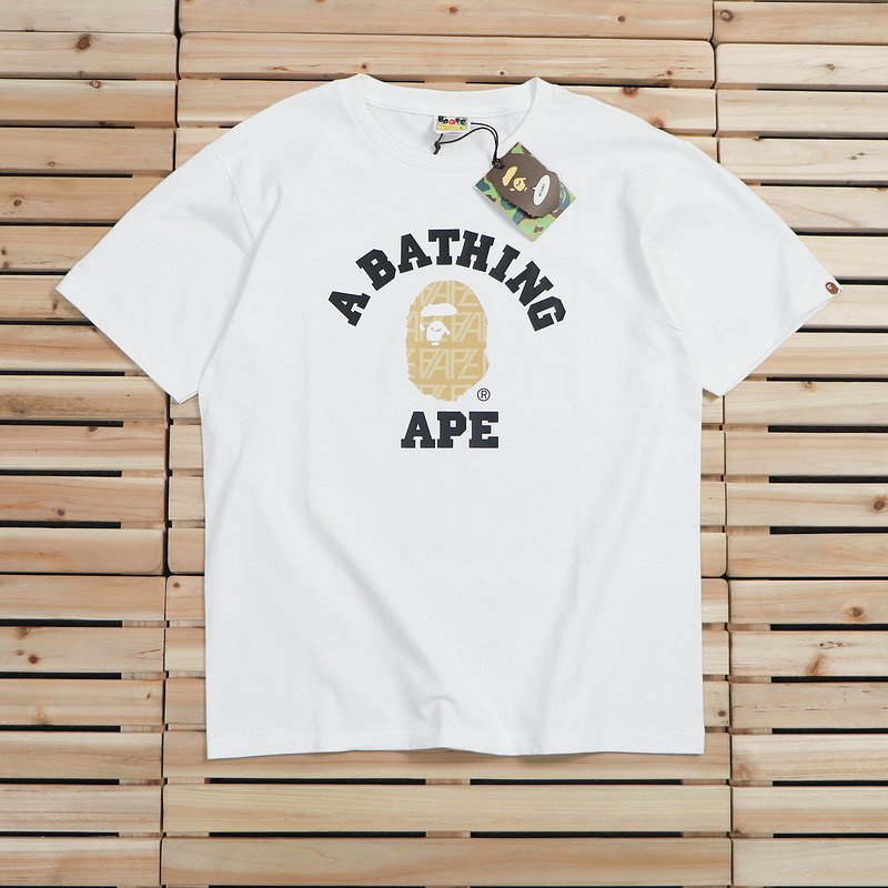 Футболка A Bathing Ape With The Inscription Of The Logo "White" фото № 2