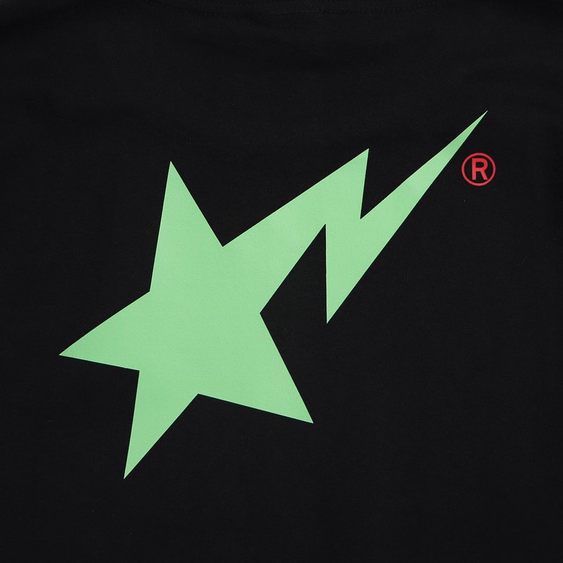 Футболка A Bathing Ape Star Lightning "Black" фото № 4