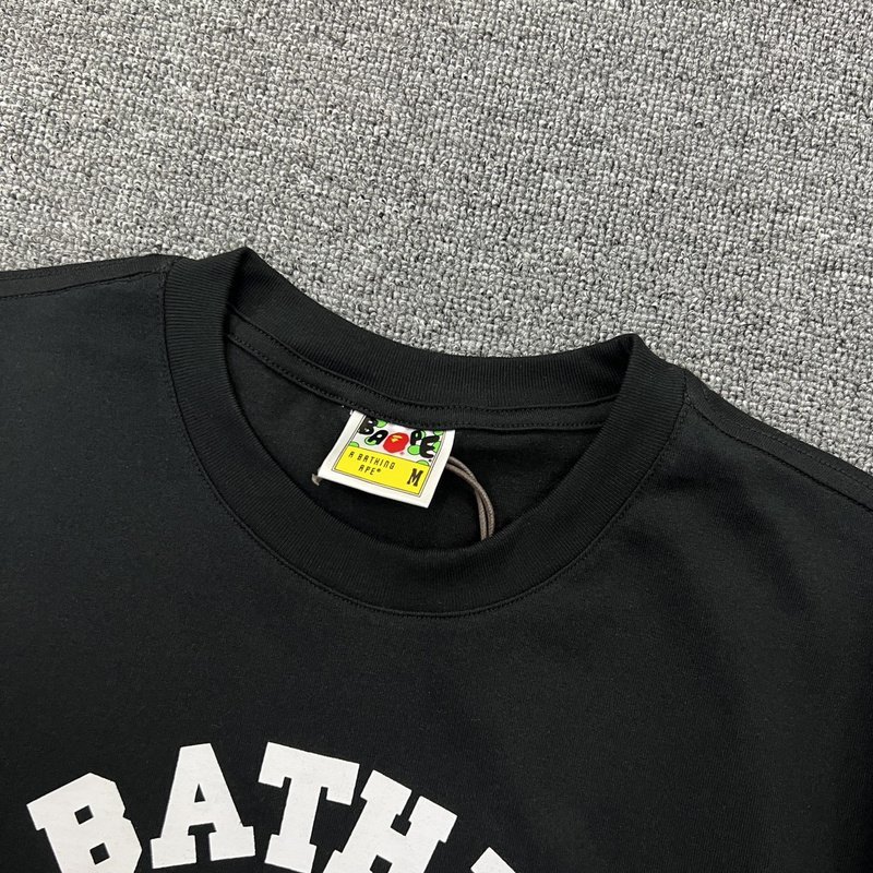 Футболка A Bathing Ape Text With Print "Black" фото № 3