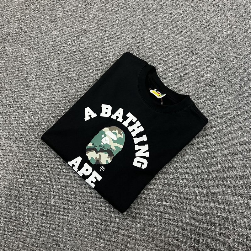 Футболка A Bathing Ape Text With Print "Black" фото № 4