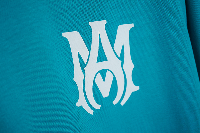 Футболка Amiri With Large Logo And An Inscription Of The Brand "Blue" фото № 6