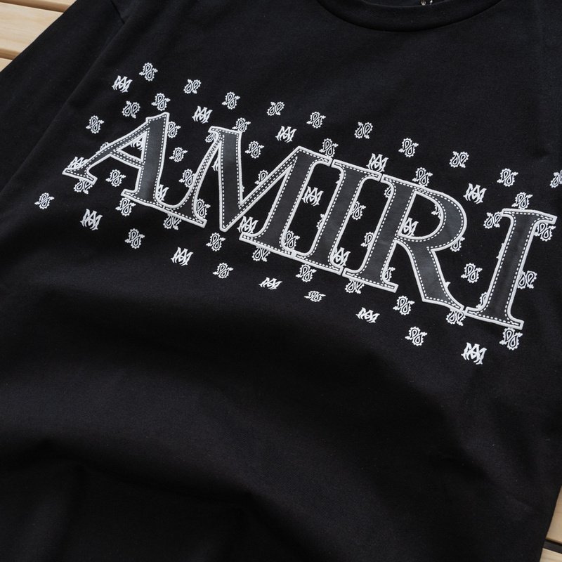 Футболка Amiri With Text Logo-Patch "Black" фото № 3