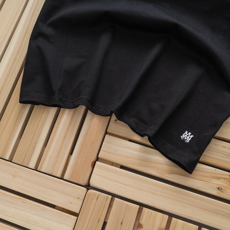 Футболка Amiri With Text Logo-Patch "Black" фото № 5