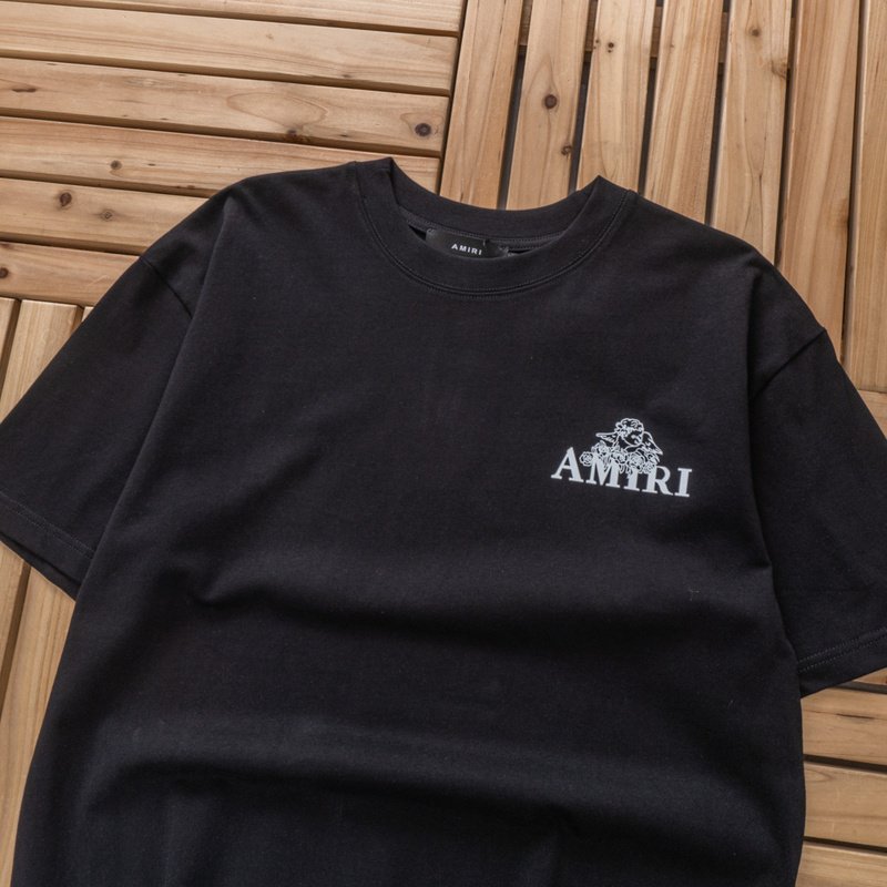 Футболка Amiri Logo And Angel "Black" фото № 2