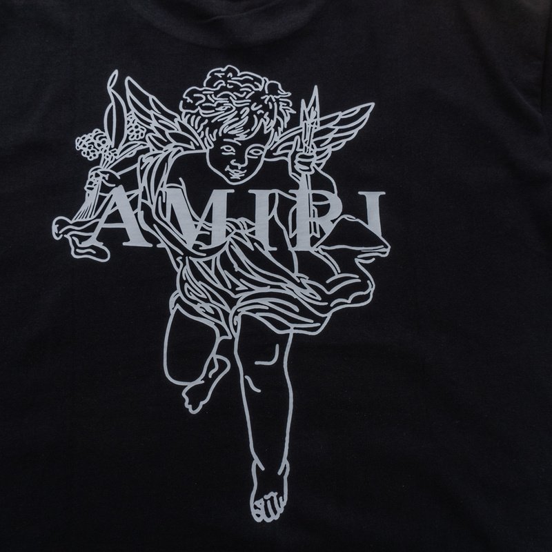 Футболка Amiri Logo And Angel "Black" фото № 3