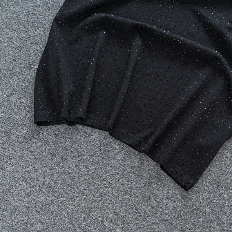 Футболка Balenciaga With Rhinestones "Black" фото № 9