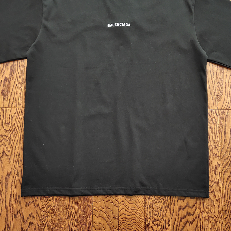 Футболка Balenciaga With A Small Brand Name "Black" фото № 6
