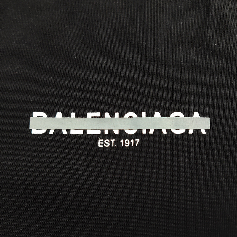Футболка Balenciaga Logo Crossed Out "Black" фото № 4