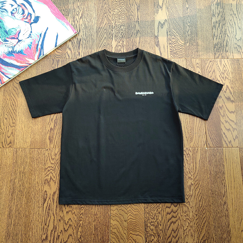 Футболка Balenciaga Logo Crossed Out "Black" фото № 2