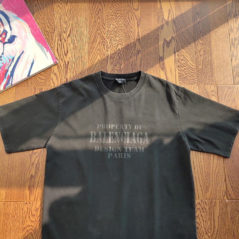Футболка Balenciaga Property Design Team "Black" фото № 3