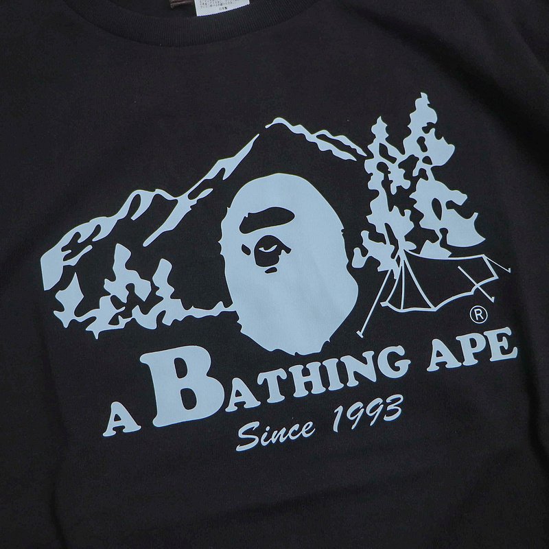 Футболка Bape Tent In Mountains "Black" фото № 5