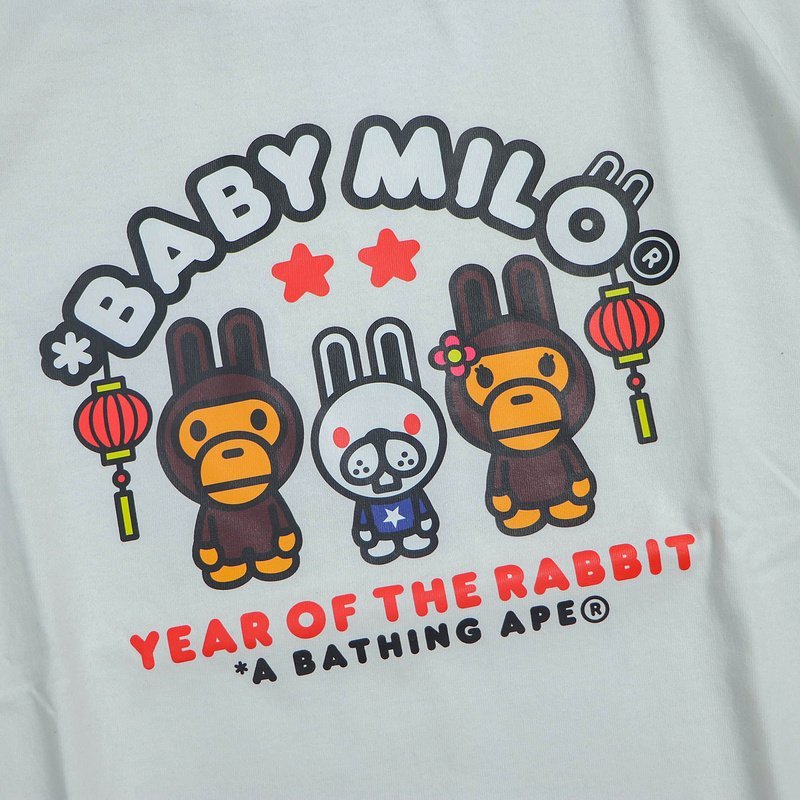 Футболка Bape Three Small Animals With Stars "White" фото № 3