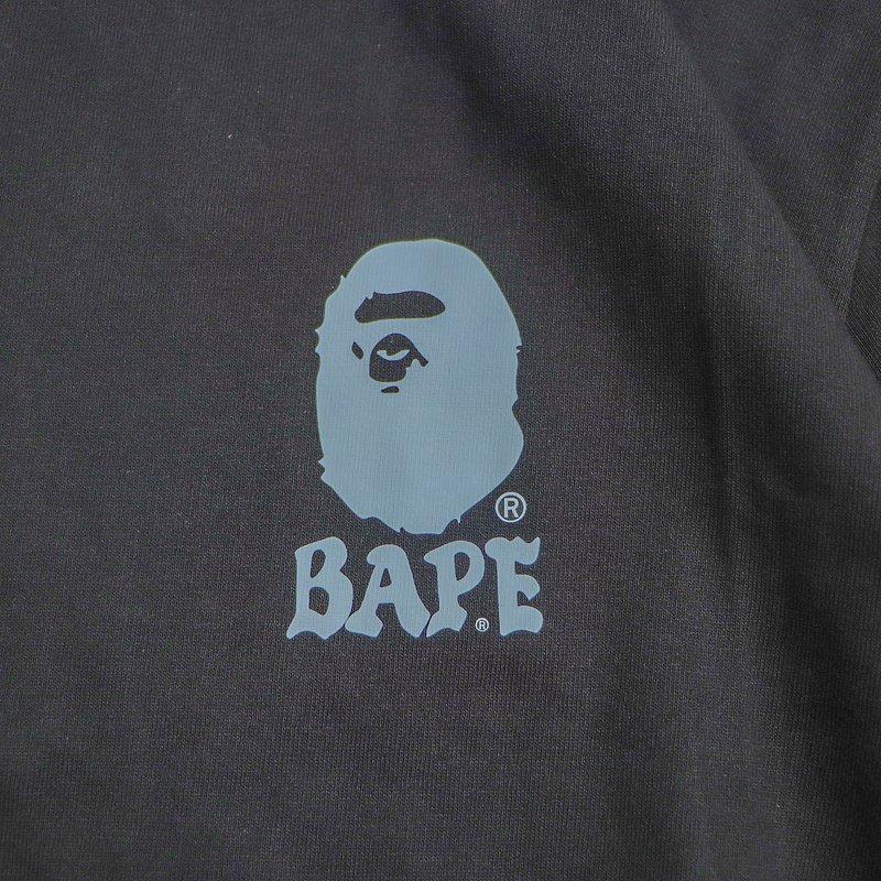 Футболка Bape Hieroglyphs Print Back "Black" фото № 4