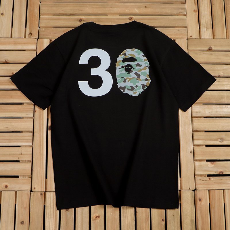 Футболка Bape With Man And Number "Black" фото № 2