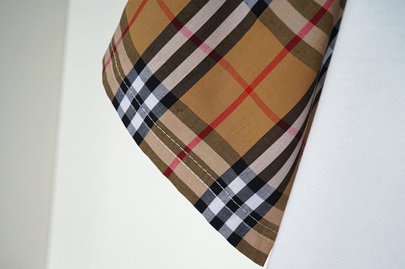 Футболка Burberry Plaid Sleeves "White" фото № 5