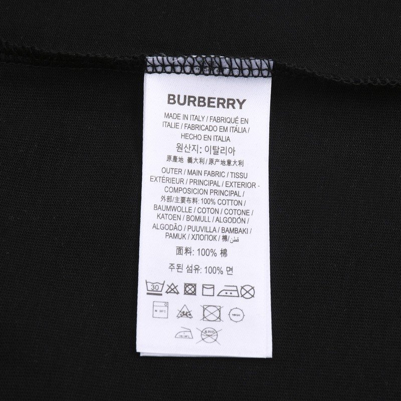 Футболка Burberry With Text On Pocket "Black" фото № 3