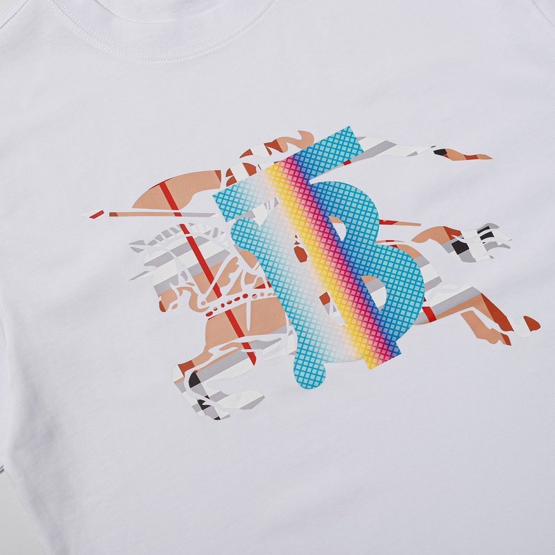 Футболка Burberry Colorful Logo B "White" фото № 4