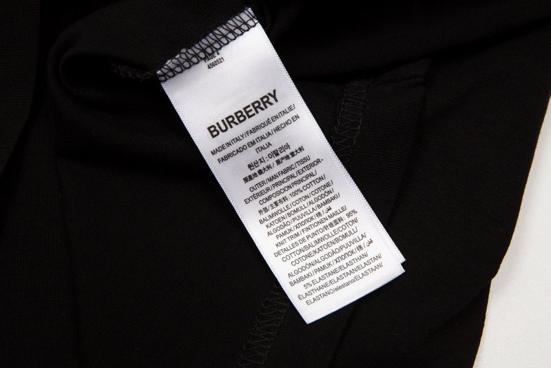 Футболка Burberry With Wreath Logo "Black" фото № 7