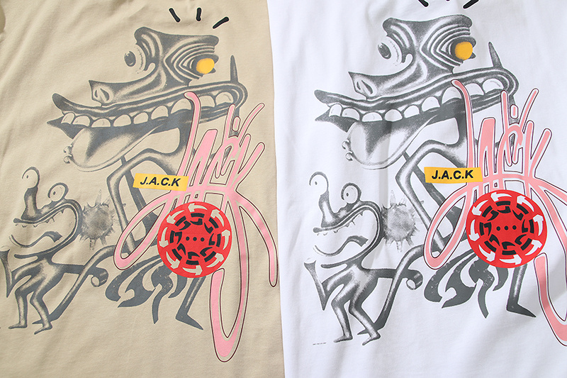 Футболка Cactus Jack Merch Monster Print "White" фото № 3