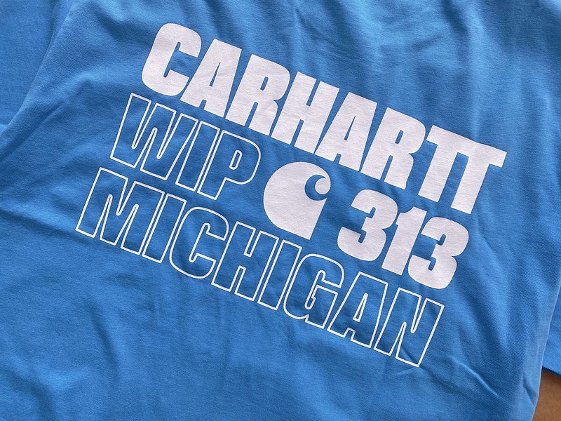 Футболка Carhartt Work In Progress "Blue/White" фото № 5