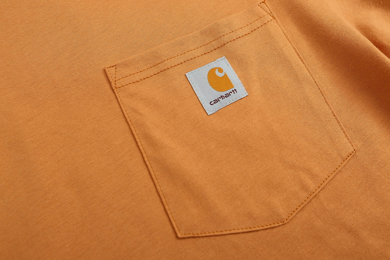 Футболка Carhartt Pocket With A Small Logo "Beige/Orange" фото № 4