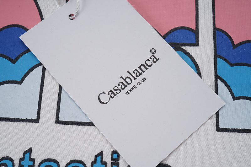 Футболка Casablanca Logo From Multicolor Clouds "White" фото № 3