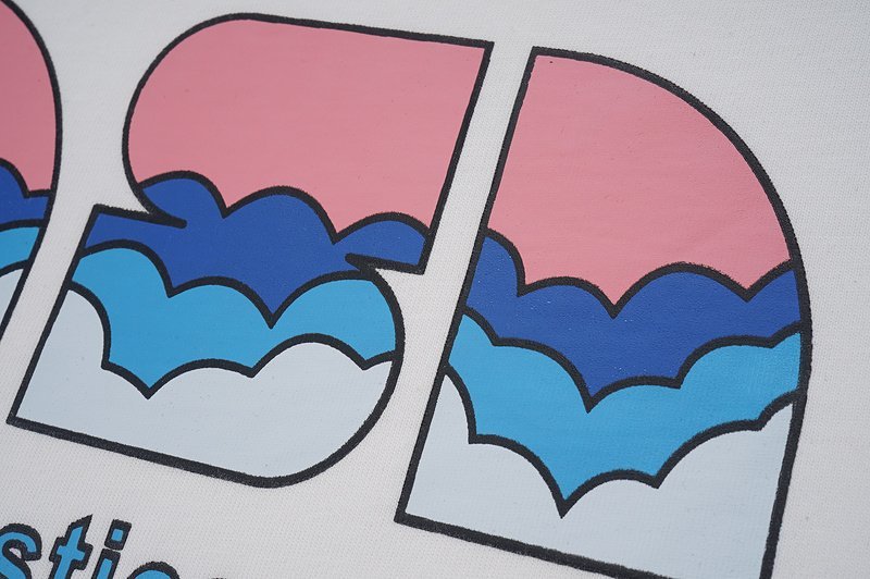 Футболка Casablanca Logo From Multicolor Clouds "White" фото № 4