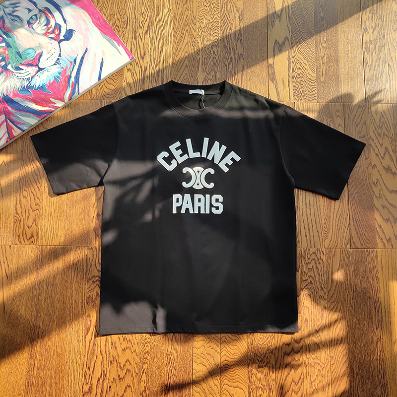 Футболка Celine Base With Logo "Black" фото № 2