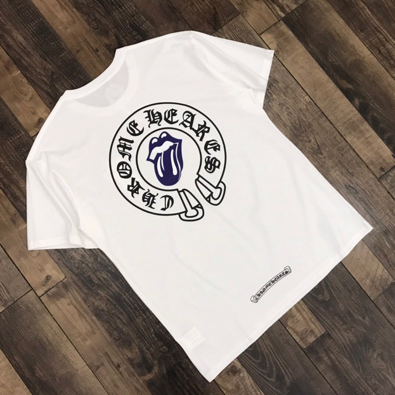 Футболка Chrome Hearts Rolling Stones Logos "White" фото № 2