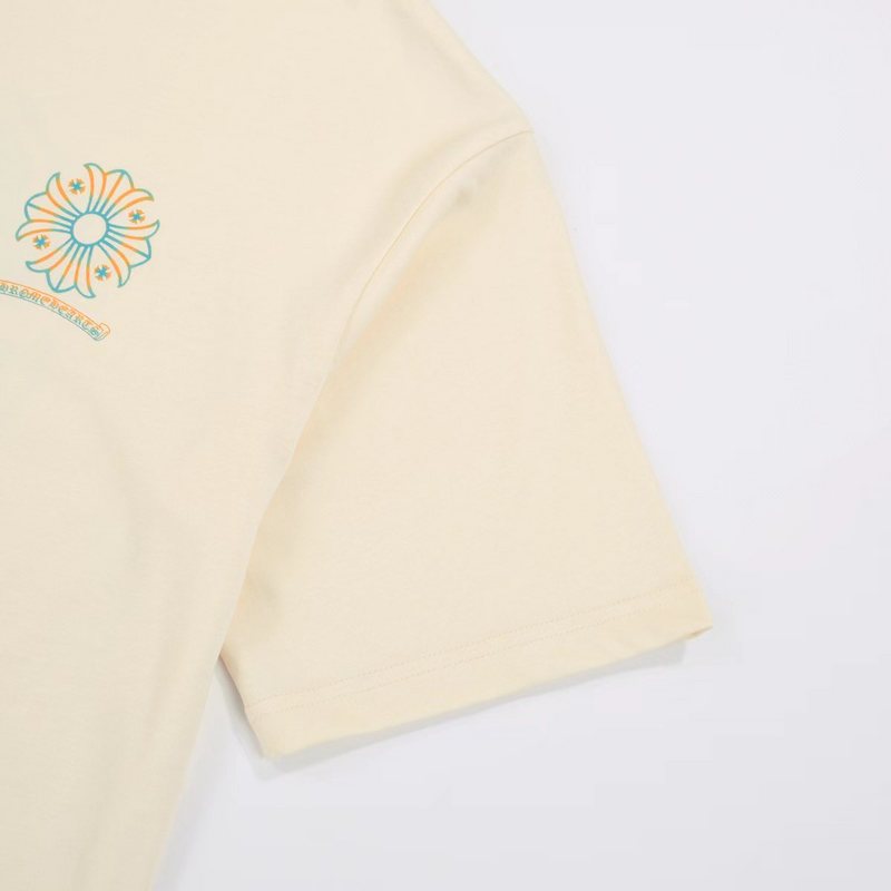 Футболка Chrome Hearts With Bright Logo "Beige" фото № 2