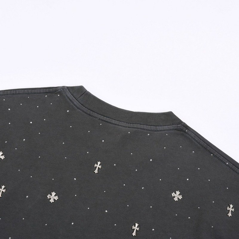 Футболка Chrome Hearts Decorated With Diamonds "Gray" фото № 2