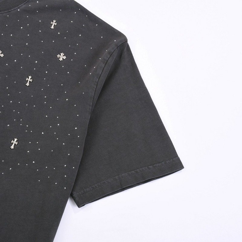 Футболка Chrome Hearts Decorated With Diamonds "Gray" фото № 4