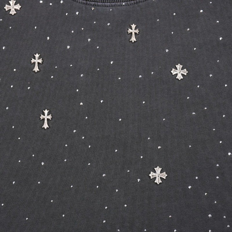 Футболка Chrome Hearts Decorated With Diamonds "Gray" фото № 6