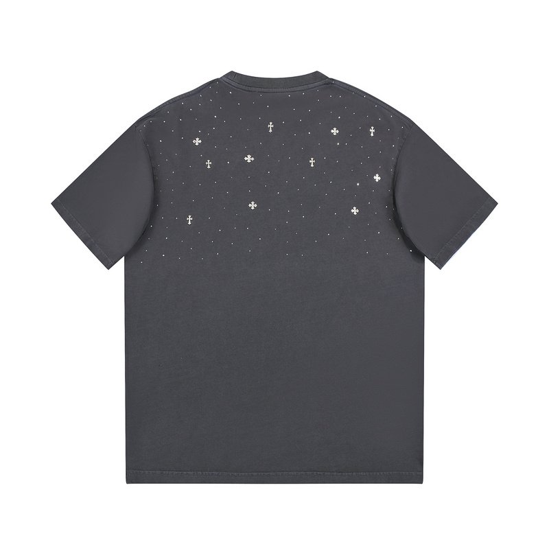 Футболка Chrome Hearts Decorated With Diamonds "Gray" фото № 7