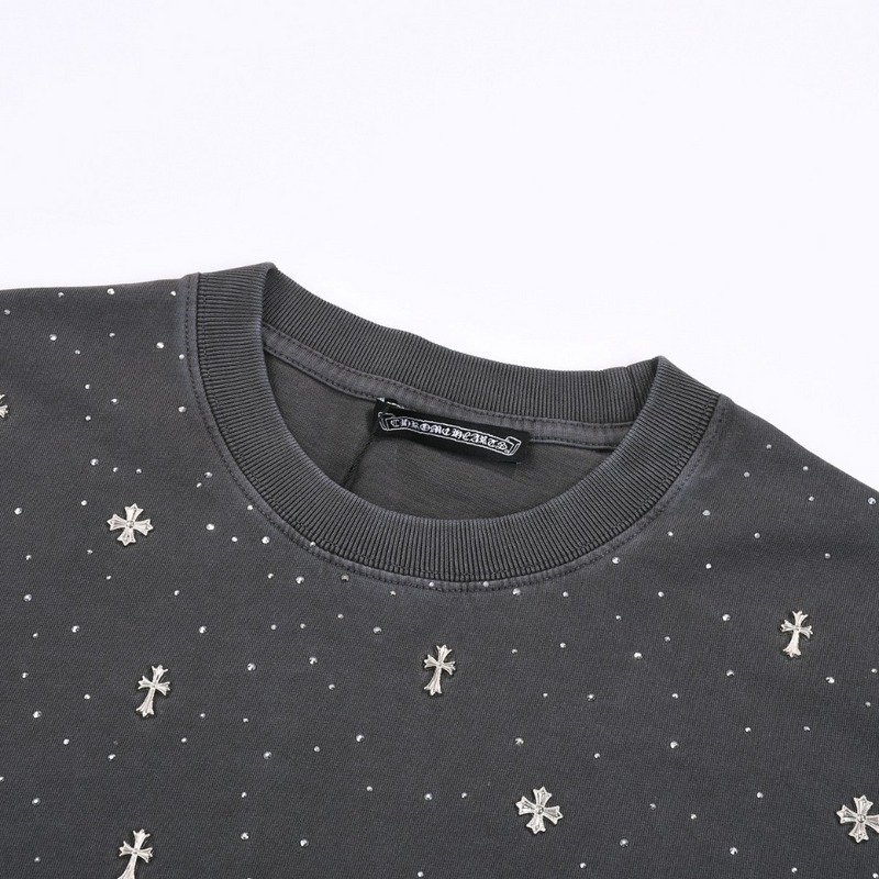 Футболка Chrome Hearts Decorated With Diamonds "Gray" фото № 8