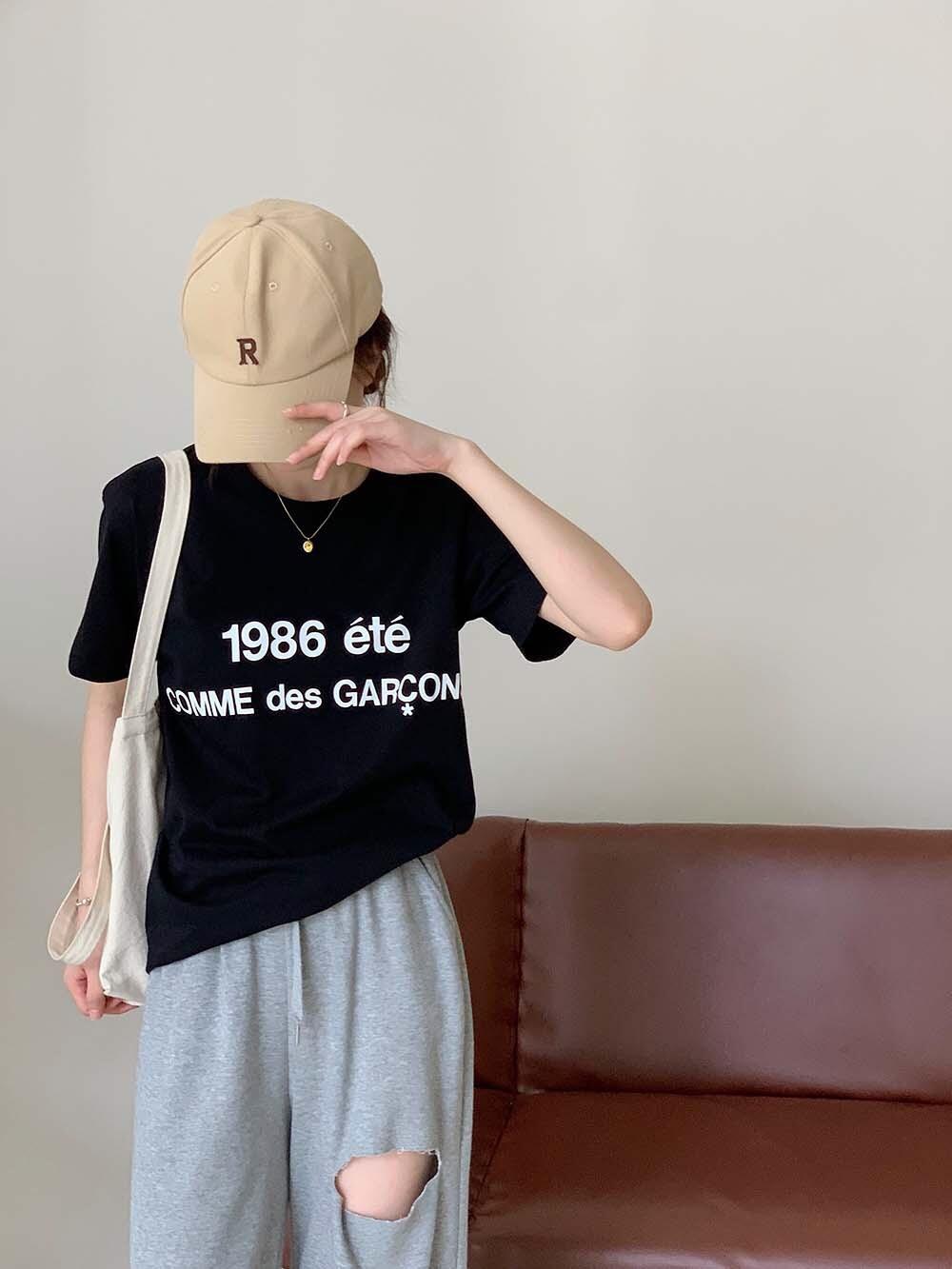 Футболка Comme des Garçons Play 1986 Print "Black" фото № 3