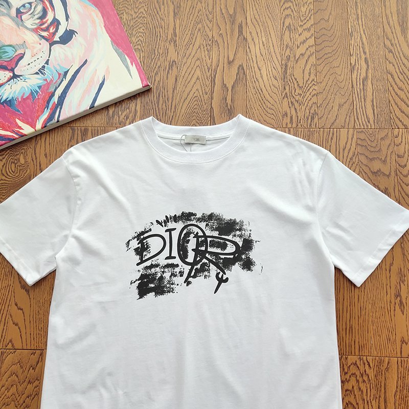 Футболка Dior With Text Print "White" фото № 9