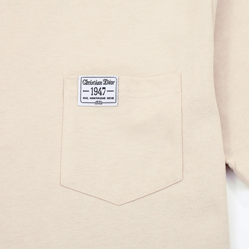 Футболка Dior Emblem With Data "Cream" фото № 4