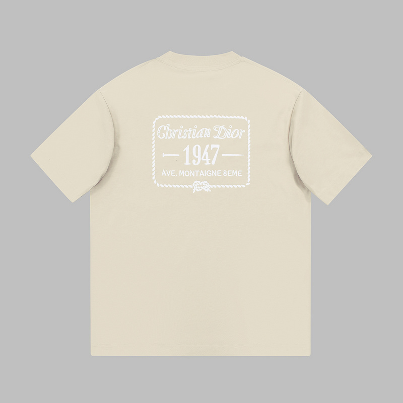 Футболка Dior Emblem With Data "Cream" фото № 6