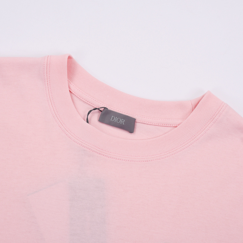 Футболка Dior Basic Collection With Small Logo "Pink" фото № 7