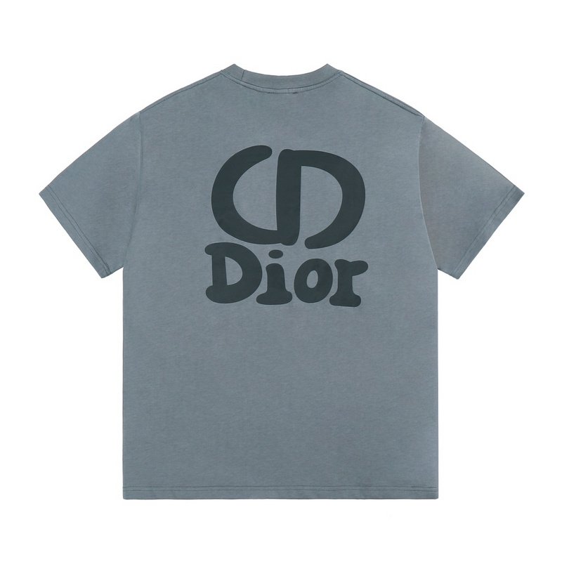 Футболка Dior With An Abbreviation "Gray/Blue" фото № 4