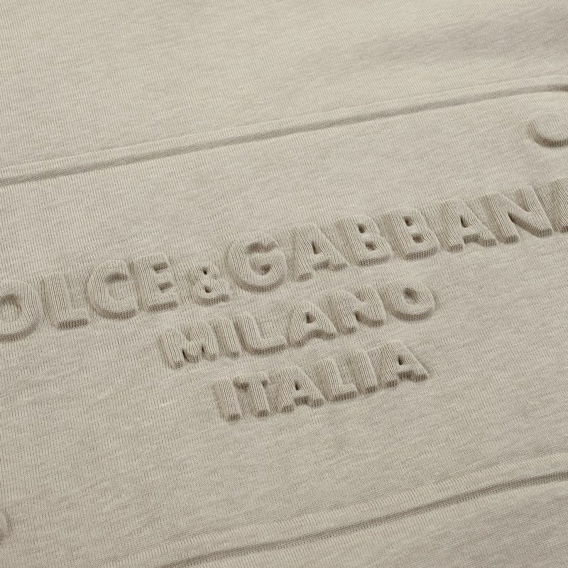 Футболка Dolce And Gabbana With An Embossed Logo "Beige" фото № 7