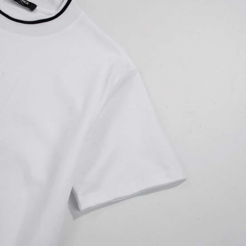 Футболка Fendi Logo Embossing Style "White" фото № 5