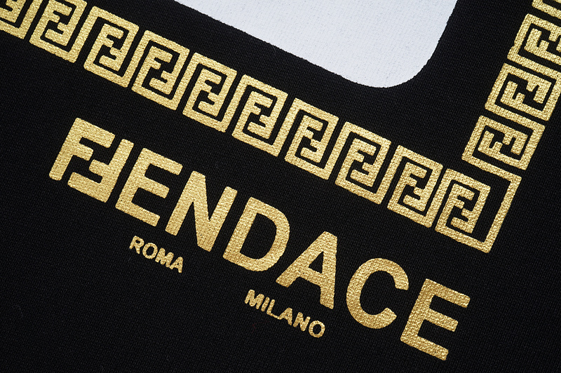 Футболка Fendi X Versace Half Logo "Black" фото № 3