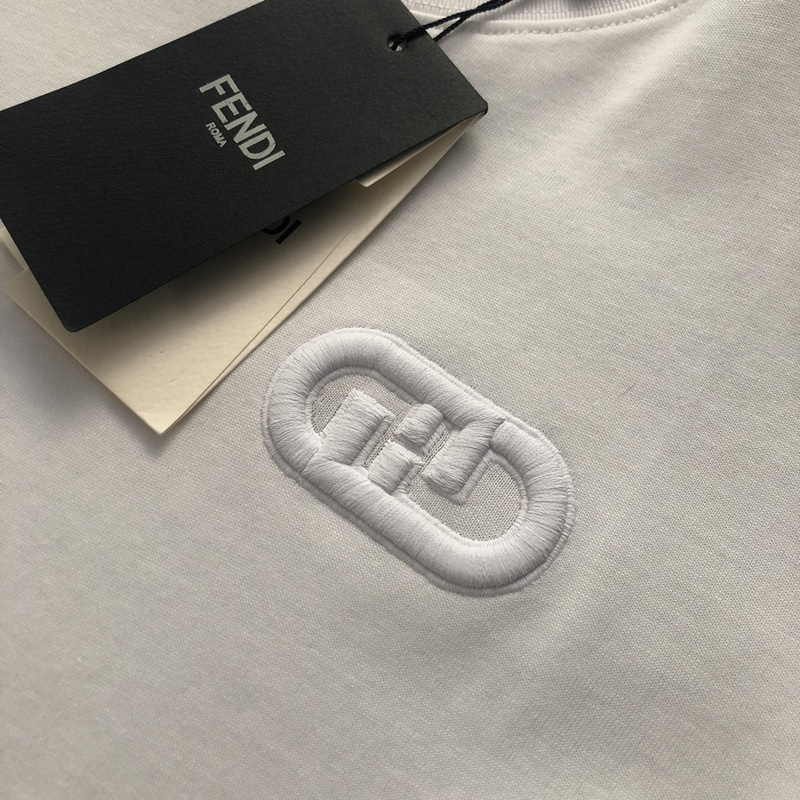 Футболка Fendi With Logo Of Woven Letters "White" фото № 8