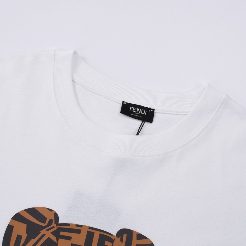 Футболка Fendi With A Happy Bear Toy Print "White" фото № 4
