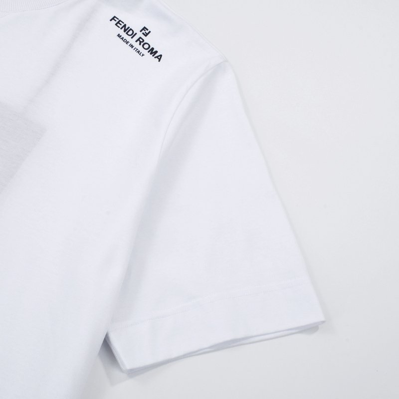 Футболка Fendi Cotton With The Inscription "White" фото № 5