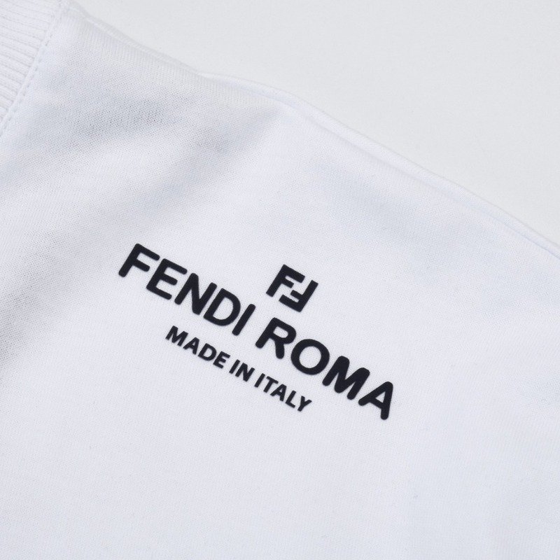 Футболка Fendi Cotton With The Inscription "White" фото № 6